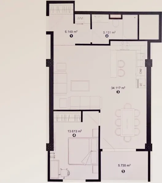 Atlantic Plaza, 66 m² one-bedroom